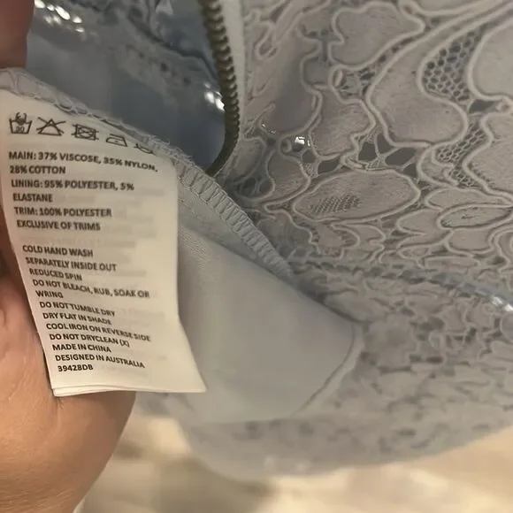 BARDOT Light Blue Mariana Light Blue Mist Pencil Dress, Size 6/S - Picture 12 of 12